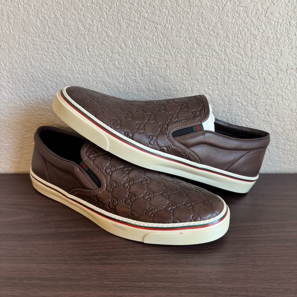 Gucci Brown Slip-On Men's Shoes